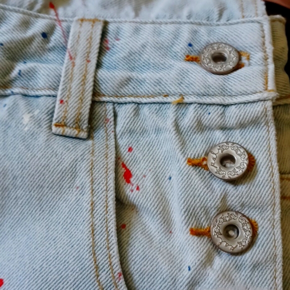 *NWOT* POL Distressed Denim Short Overall Sz Small - Picture 9 of 10